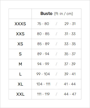 Mystic Mens Impact Vests 0 Guida alle taglie