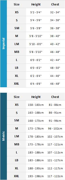 Typhoon Mens Drysuits 19 Mens Guida alle taglie